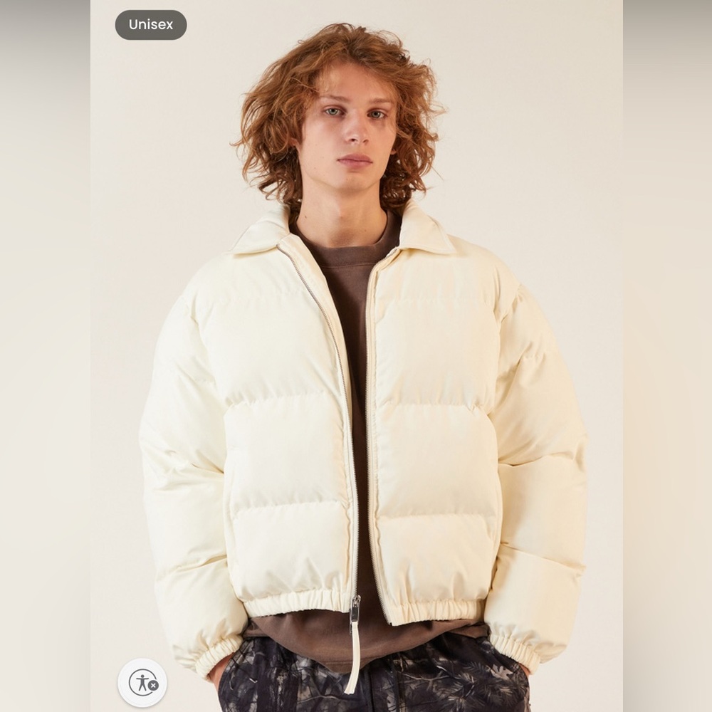 PacSun Unisex Off White Puffer Jacket NWT Size Large